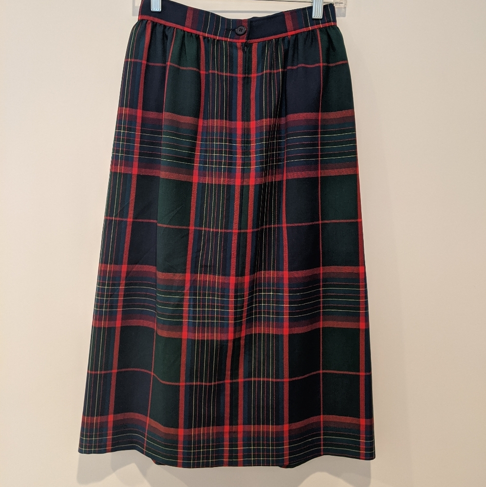Vintage Pendleton Plaid Midi Skirt
